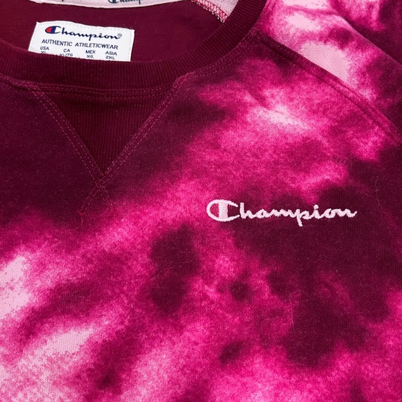Champion Maroon Tie Dye Crew XL - Picture 3 of 4